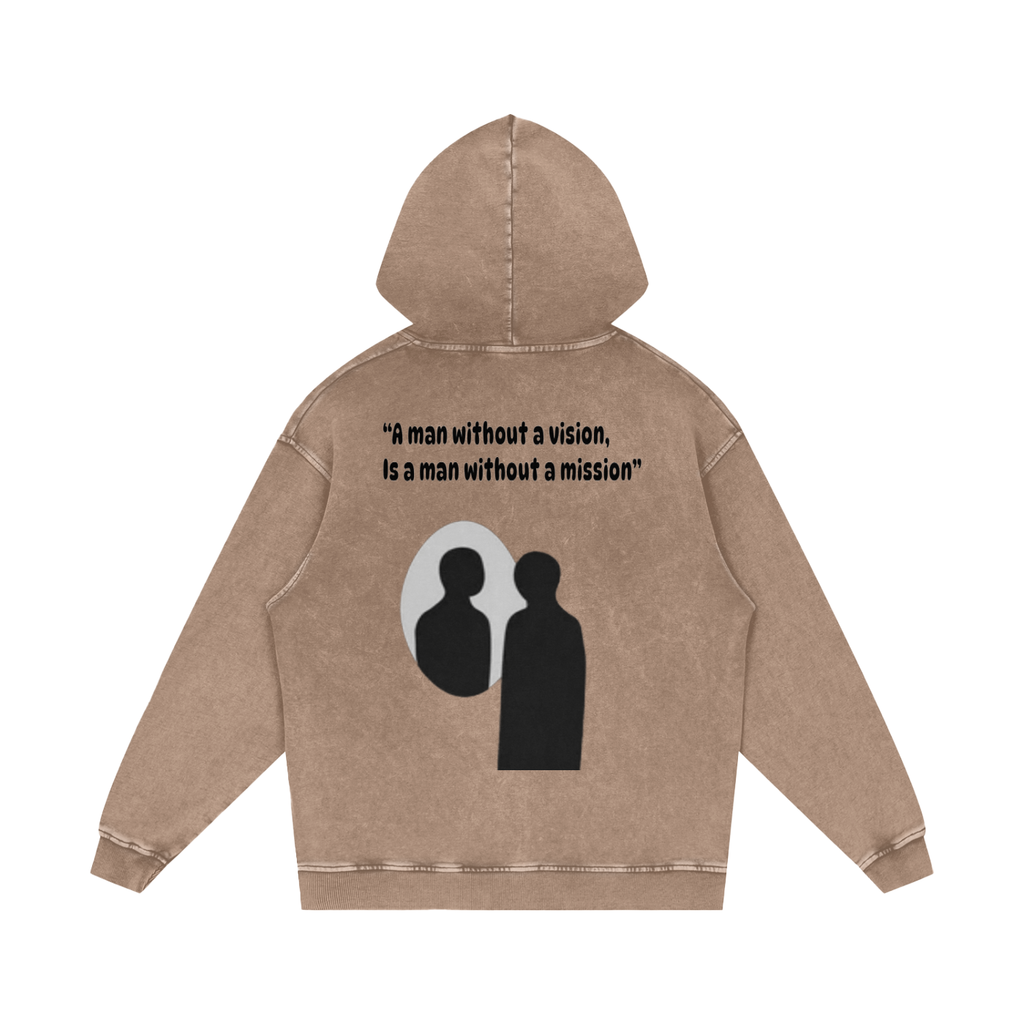 Snow Washed Loose Cotton Hoodie