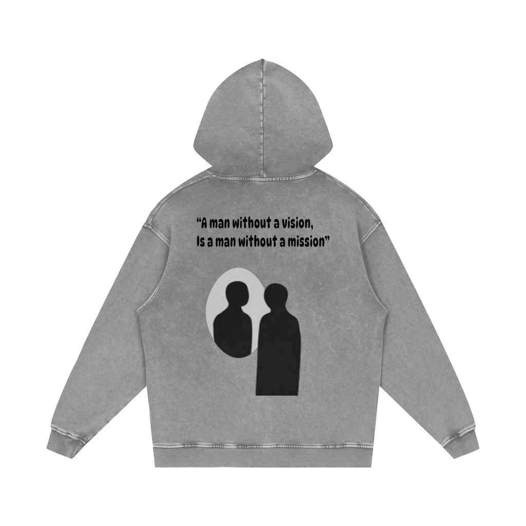 Snow Washed Loose Cotton Hoodie