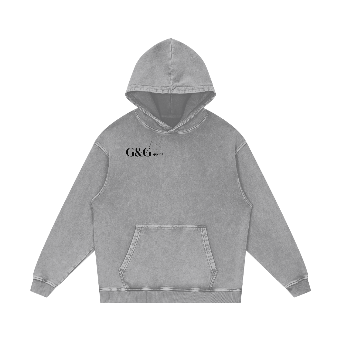 Snow Washed Loose Cotton Hoodie