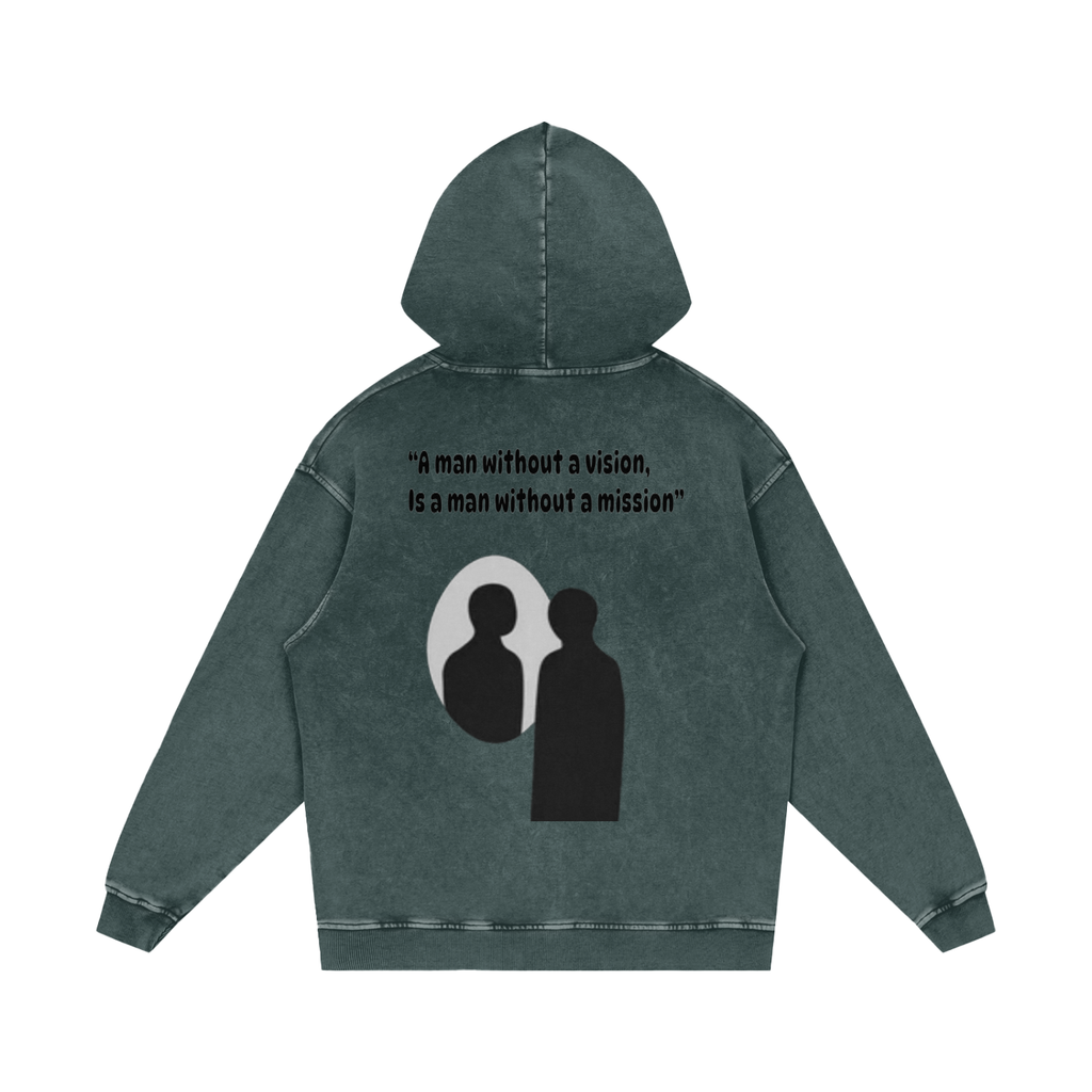 Snow Washed Loose Cotton Hoodie