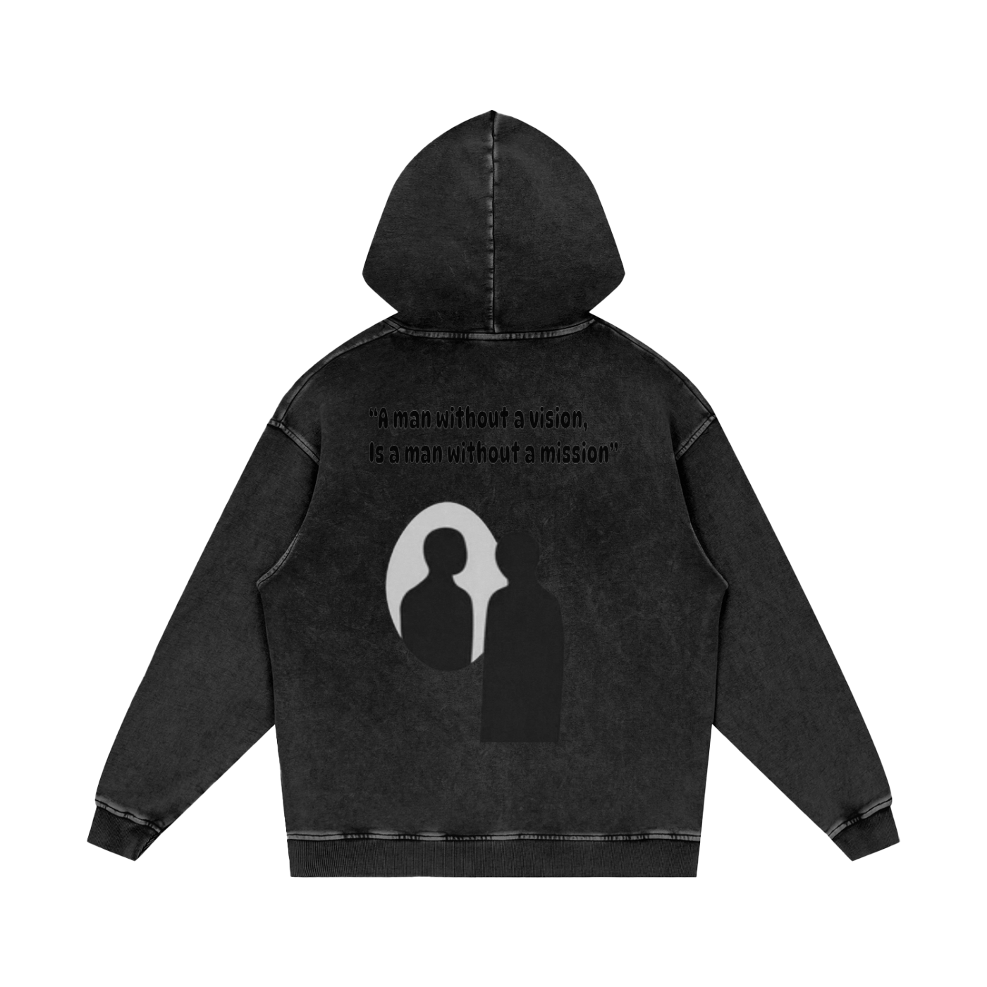 Snow Washed Loose Cotton Hoodie