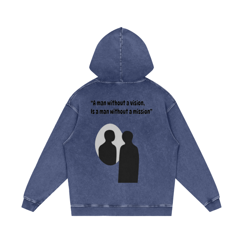Snow Washed Loose Cotton Hoodie