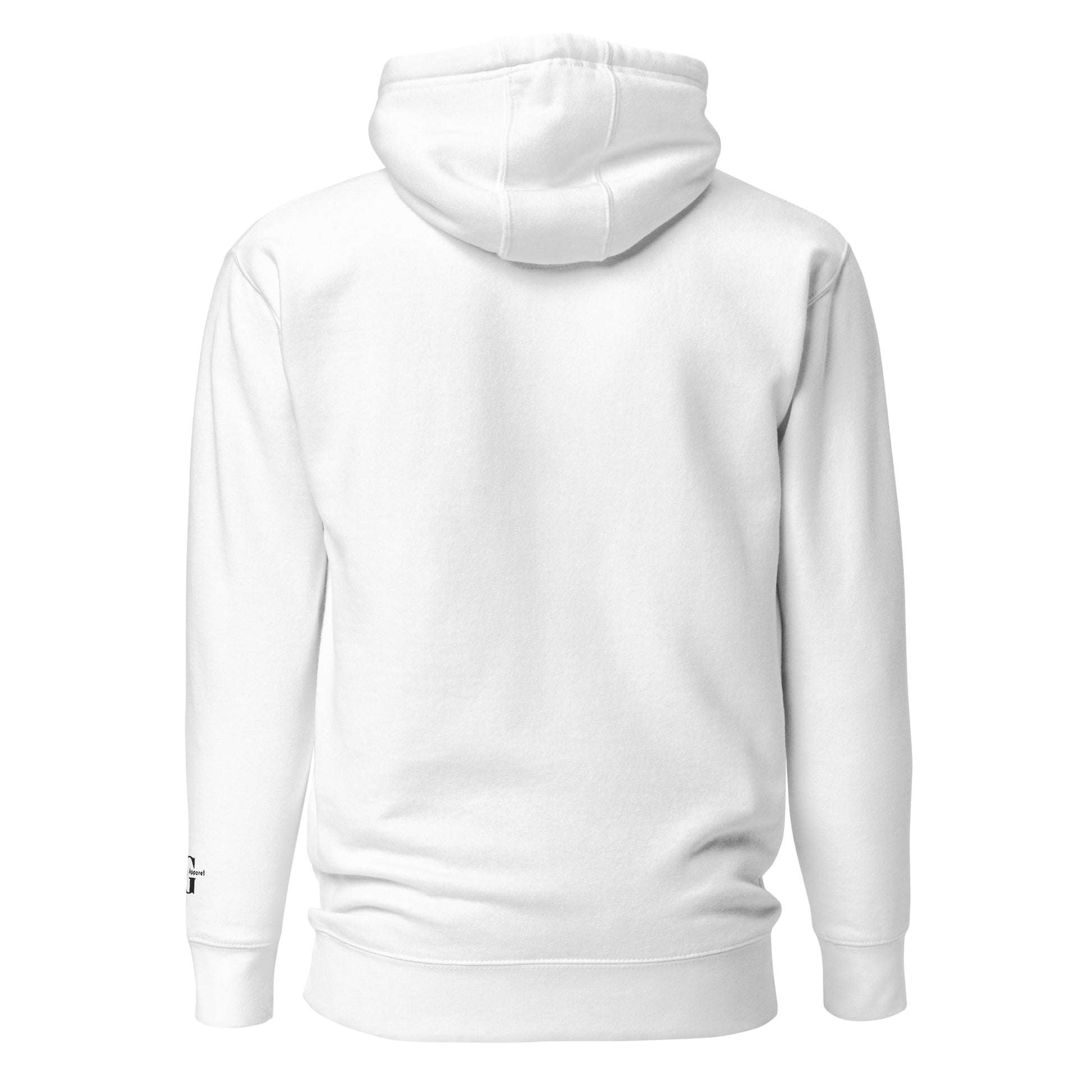 White hoodie on a white background
