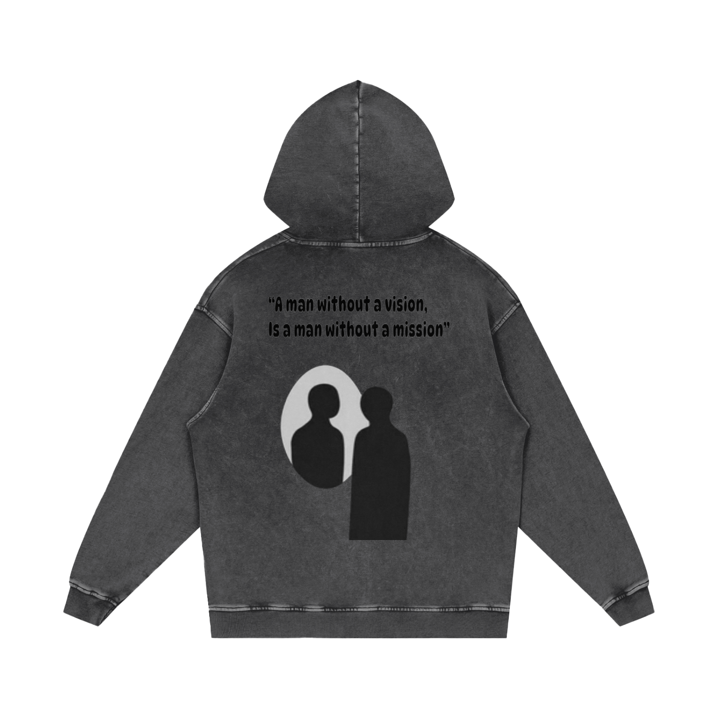 Snow Washed Loose Cotton Hoodie