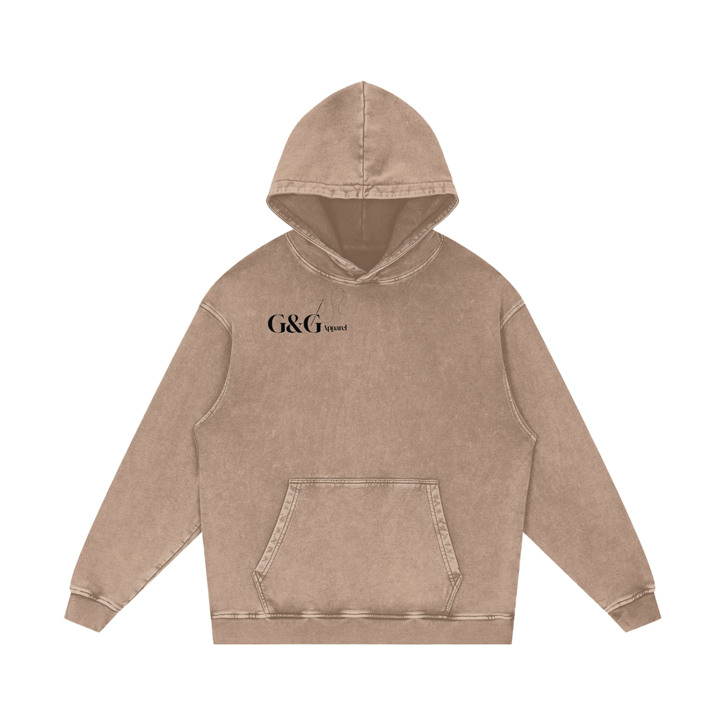 Snow Washed Loose Cotton Hoodie