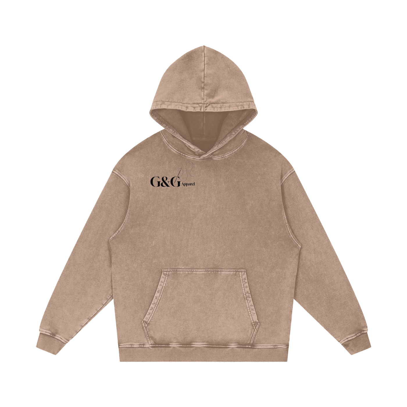 Snow Washed Loose Cotton Hoodie