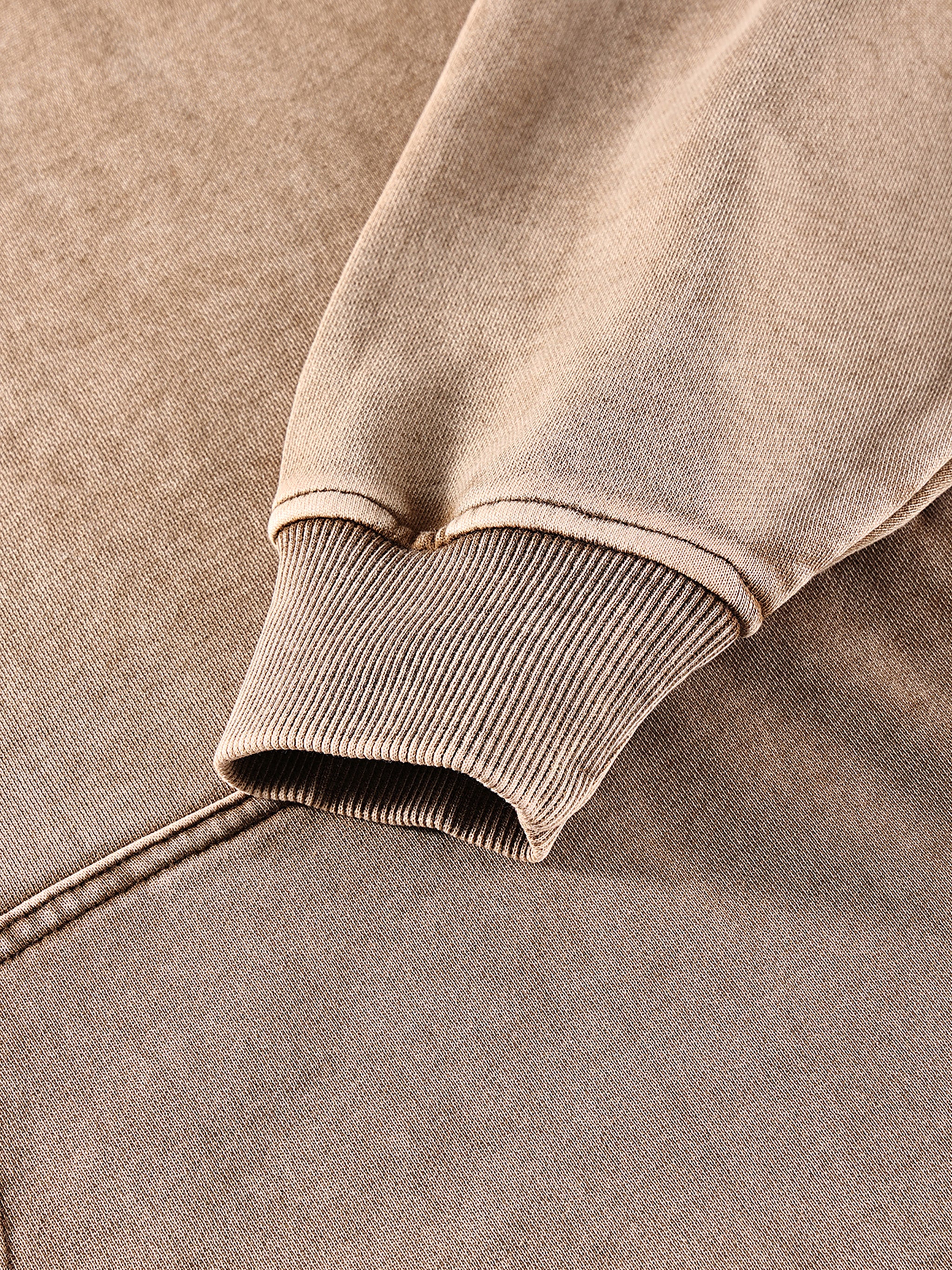 G&G Snow Washed Loose Cotton Hoodie-Black