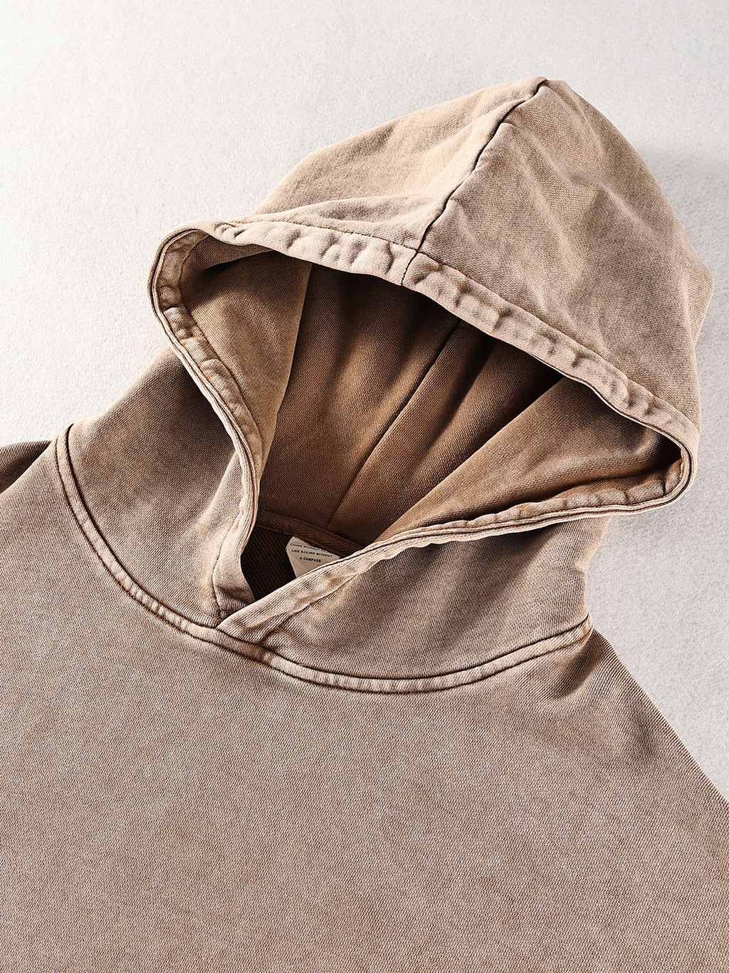 G&G Snow Washed Loose Cotton Hoodie-Black